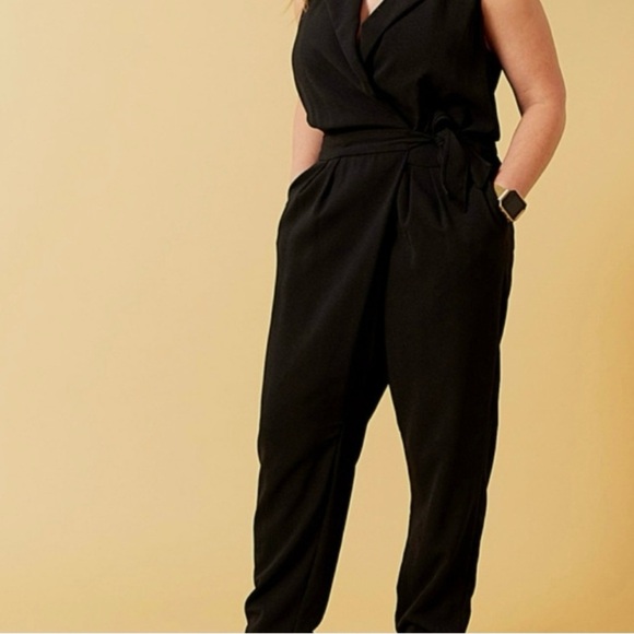 Rachel Roy Collection Black Sleeveless Belted Jumpsuit - Size 4 - NWT - Picture 7 of 7